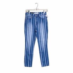 NWT RSQ Blue and White Stripped High Rise Ankle Skinny Pants